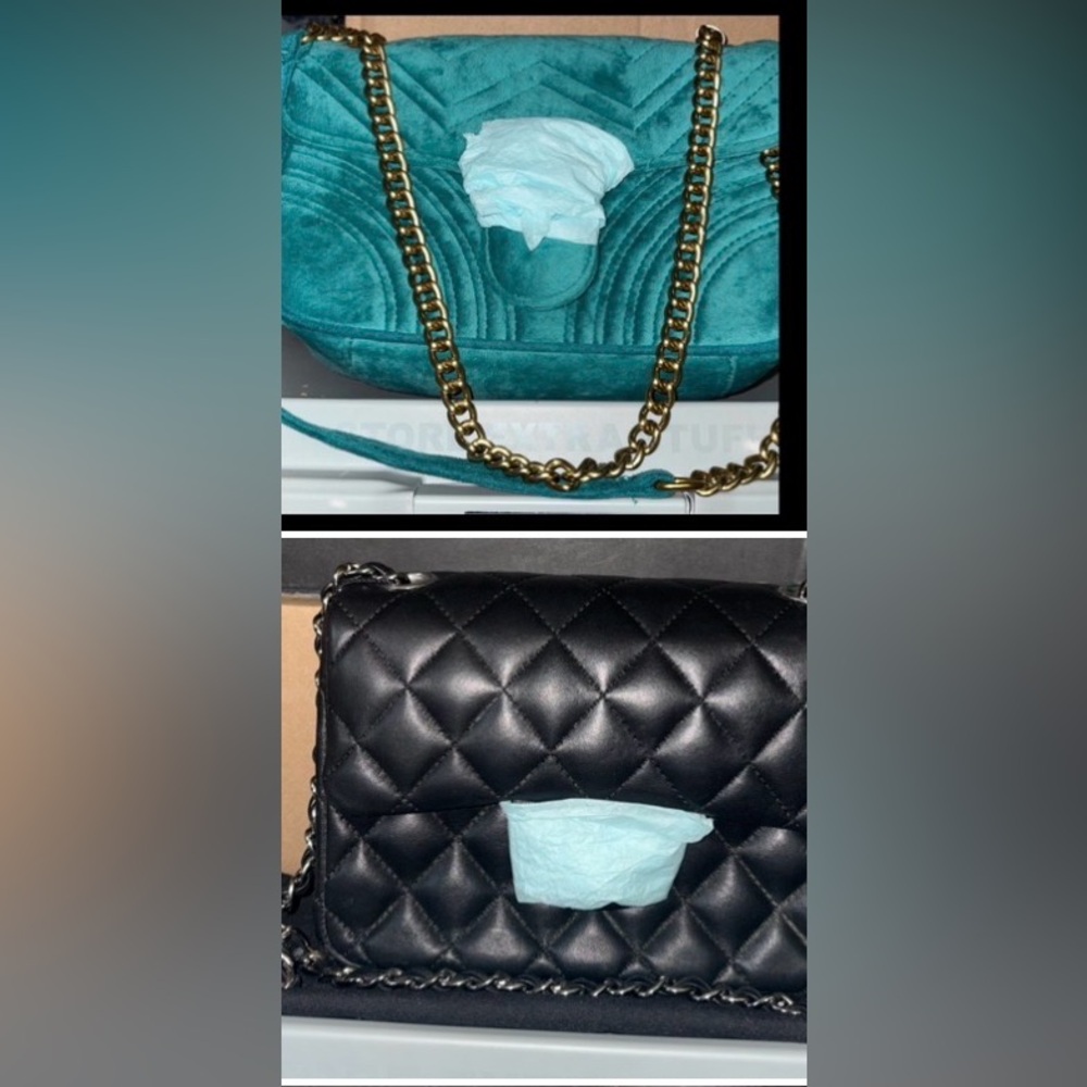 Turquoise and black Women's Bag bundle